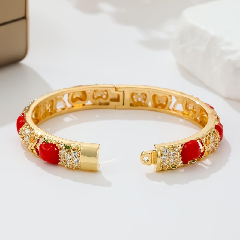 Ethlyn Gifts for girls Gold Plated Colorful Openable Kids Baby Girls Bangles Bracelets Birthday Christmas Gifts for 2years 4 years 5 years old girls - Image 4